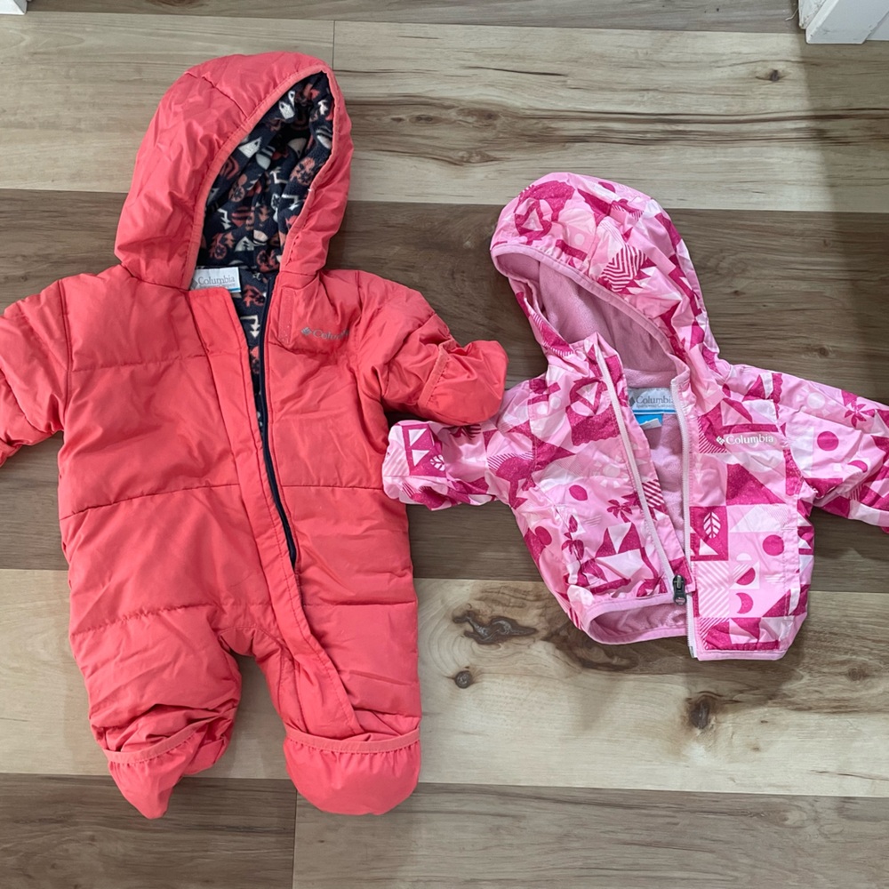 Columbia Pink Baby Snowsuit and jacket 🩷🧡